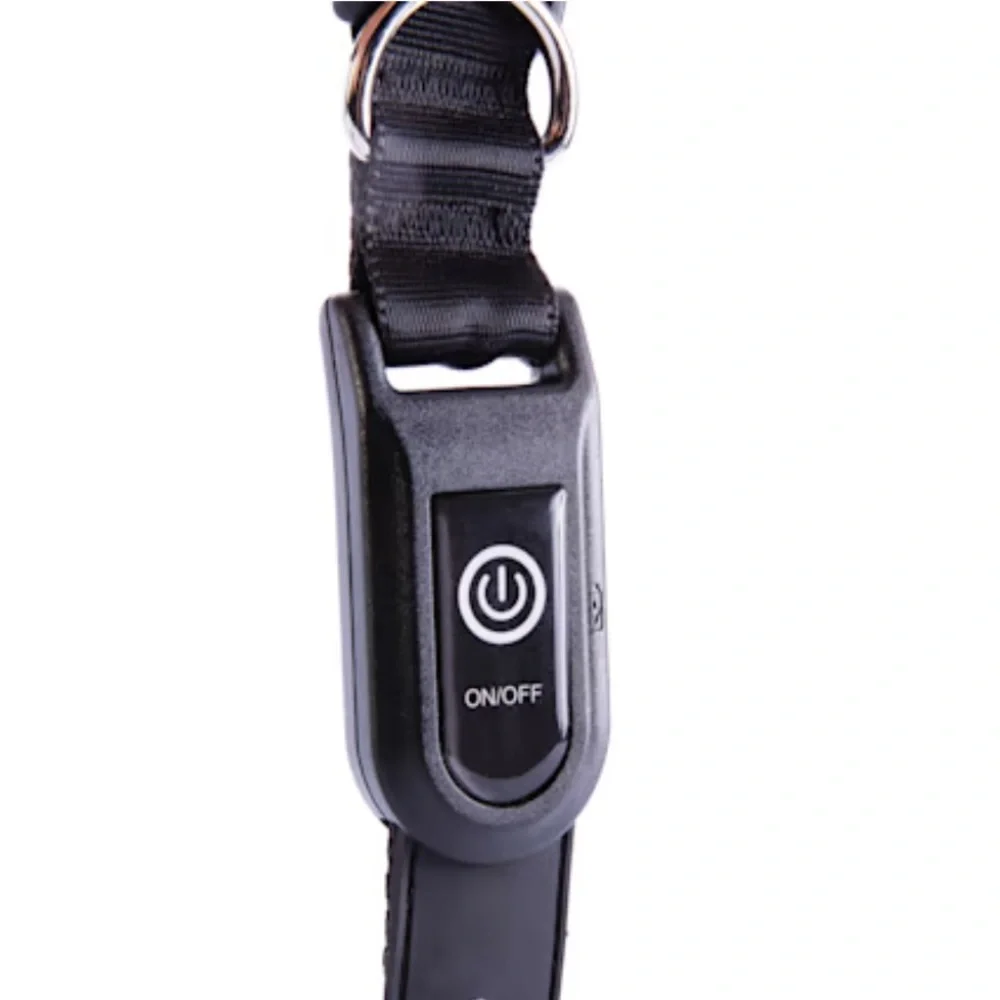 YOULY The Extrovert Black LED Dog Collar Small